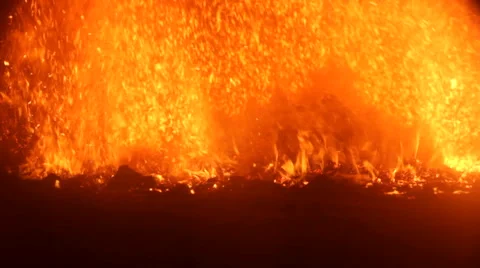 Campfire in dark  Stock Footage 40526943