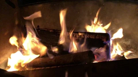 Campfire during Nighttime Stock Footage 130541901
