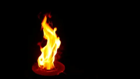 Campfire flames background Stock Footage 83736936
