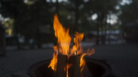 Campfire Flames CU Stock Footage 115353776