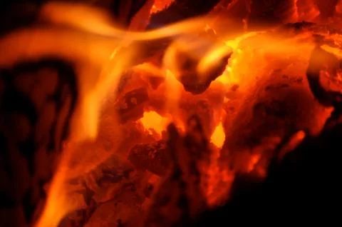 Campfire flames Fotos Stock