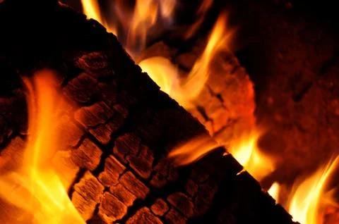 Campfire flames Stock Photos