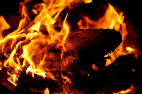 Campfire flames Fotos Stock