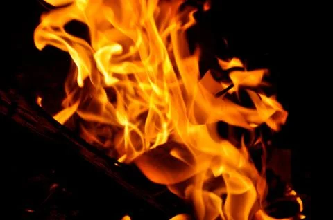 Campfire flames Fotos Stock