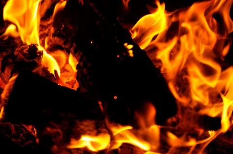 Campfire flames Fotos Stock