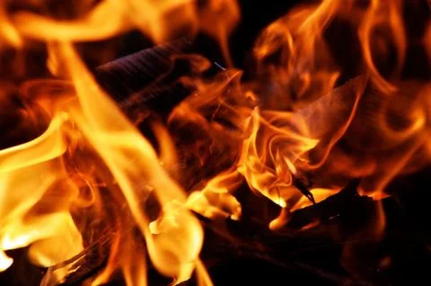 Campfire flames Fotos Stock