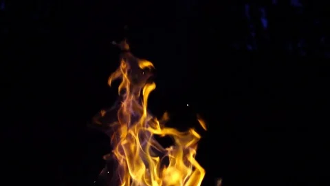 Campfire Flames in Slow Motion 1 Stock Footage 85278872
