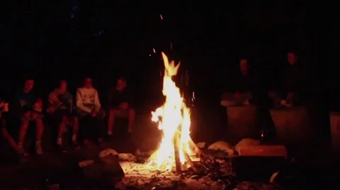 Campfire Stock Footage 52933589