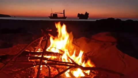 Campfire Stock Footage 131247412