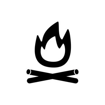 Campfire icon element of camping icon for mobile concept and web apps. Thin l Stock Illustration