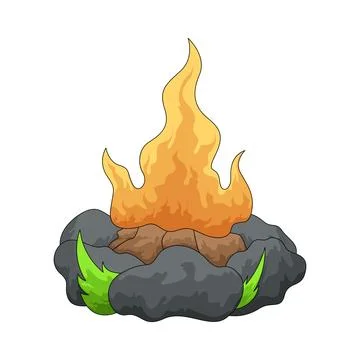 Campfire illustration Ilustração Stock
