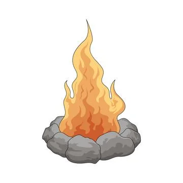 Campfire illustration Stock Illustration