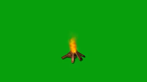 Campfire motion graphics with green screen background Stock Footage 140183599