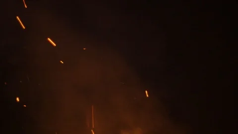 Campfire in the night Stock Footage 110227150