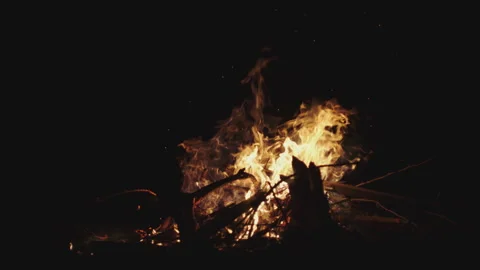 Campfire At Night Stock Footage 150692268