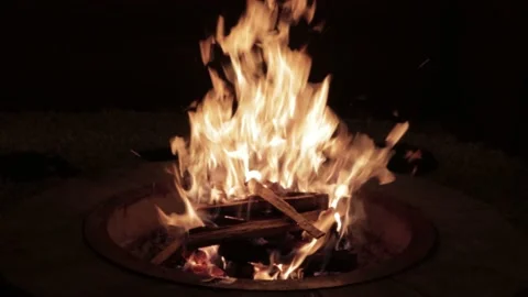 Campfire at night Stock Footage 230207345
