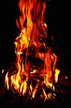 Campfire at night Foto stock