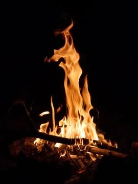 Campfire at night Foto stock
