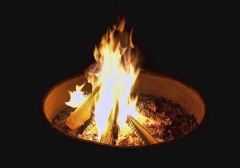 Campfire at night Stock Photos
