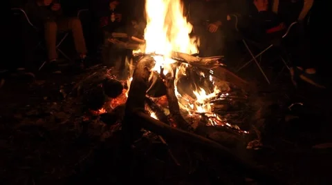 Campfire at Night time Video stock 51138765