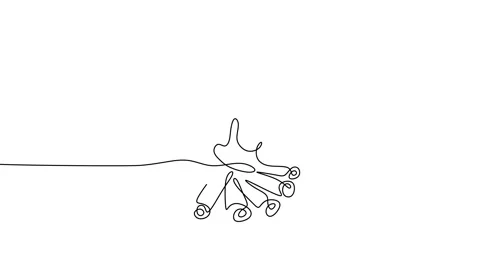 Campfire one continuous line animation Stock Footage 227527684