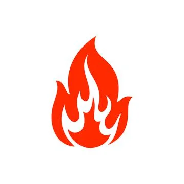 Campfire or bonfire icon, burning fire flame icon Illustrazione stock