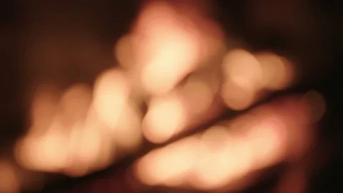 Campfire out of focus in slow motion background Stock Footage 70382648