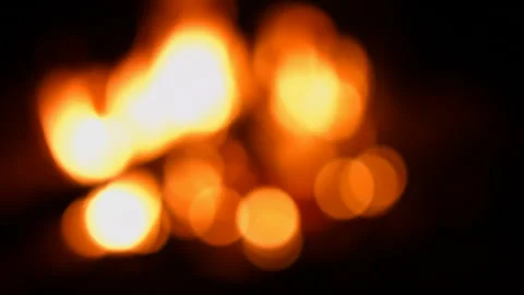 Campfire Rack Focus Showing Brilliant Flames, 4k Stock Footage 149023156
