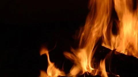 Campfire rages Stock Footage