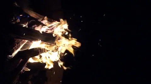 Campfire Slow 1 Video stock 122541166