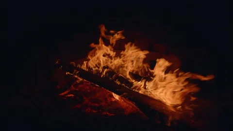 Campfire in slow motion Stock Footage 152527945