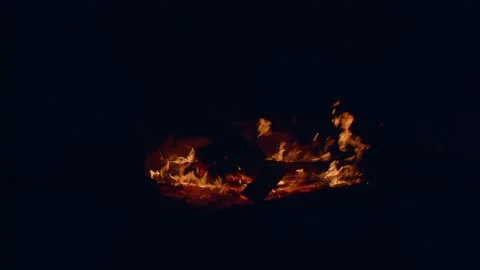 Campfire in slow motion Stock Footage 152527974