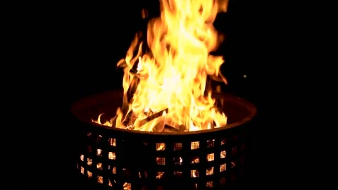 Campfire Slow Motion Video stock 163296370