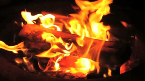 Campfire Slowburn Fire Stock Footage 8551793