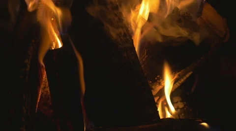 Campfire in Slowmotion Stock Footage 46020367