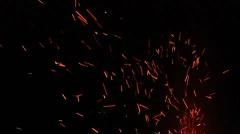 Campfire Sparks Background Stock Footage 23066455