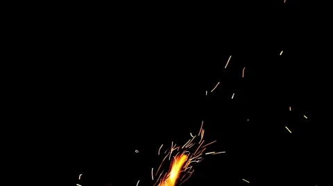 Campfire Sparks Night 库存影片 4886001