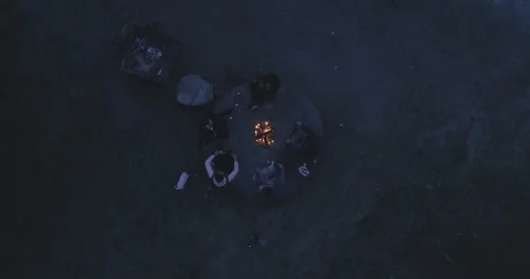 Campfire sunset Video stock 106370010