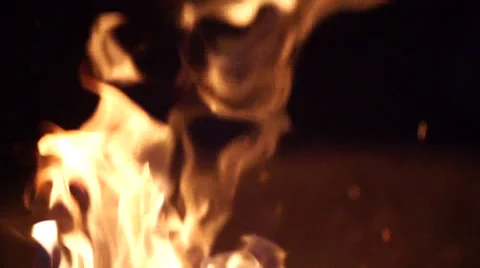 Campfire In Super Slow Motion Stock Footage 30462127