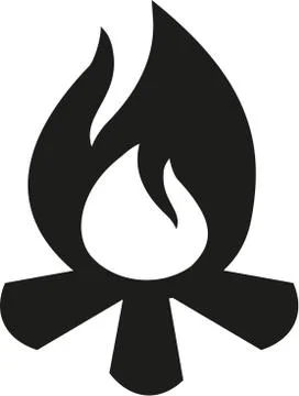 Campfire symbol Illustrazione stock