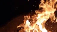 Campfire Tilt In Super Slow Motion Stock Footage