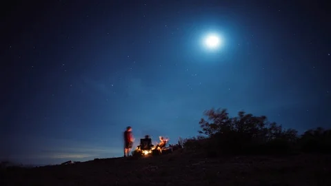 Campfire timelapse Stock Footage 114786984