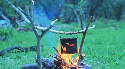 Campfire for use in presentations, manuals, design, etc. Stock Footage 39717638