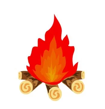 Campfire vector icon illustration Stock Illustration