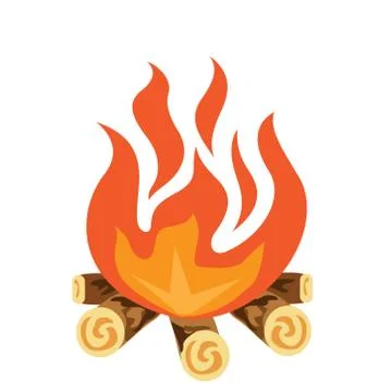 Campfire vector icon illustration Stock Illustration