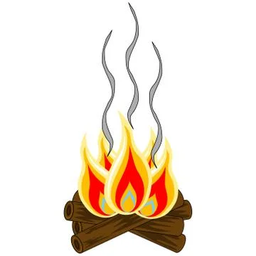 Campfire Vector Stock Illustration