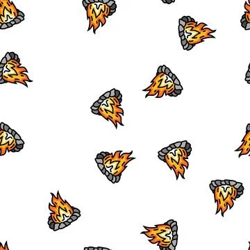 Campfire vector seamless pattern Stockillustratie