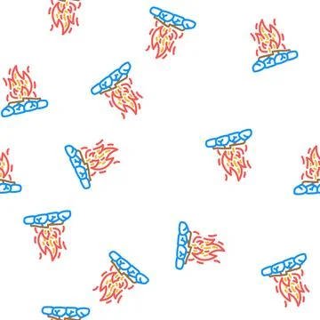 Campfire vector seamless pattern Stockillustratie