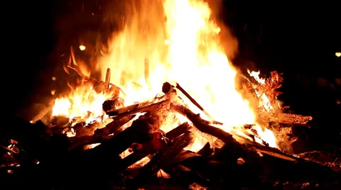 Campfire Video Video stock 38283155