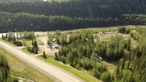 Campground along the Alaska Highway Stock Footage 242081853